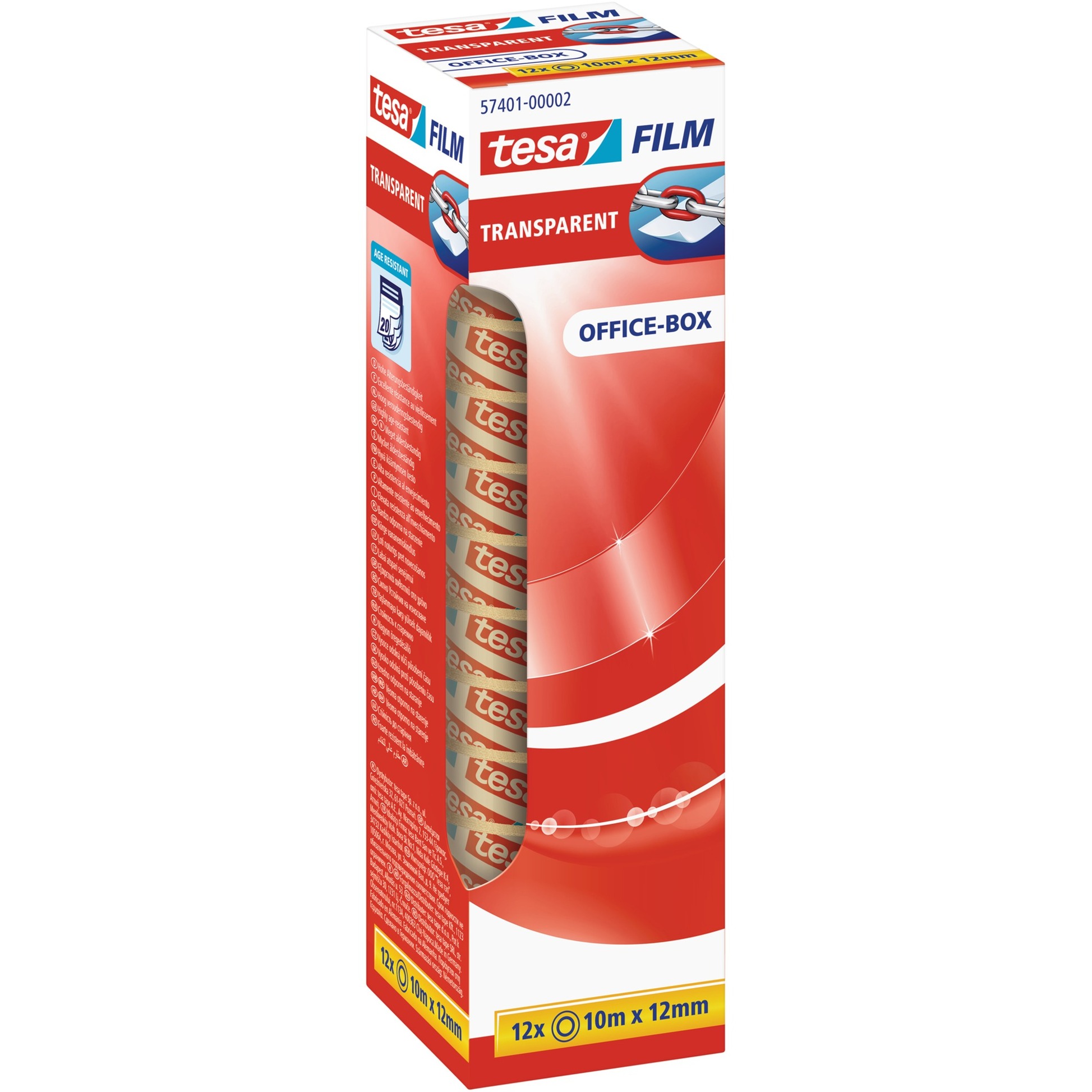 Tesa film transparent, 12 Rollen, 12mm, Office Box, Klebeband | 04042448035837 Tesa film transparent, 12 Rollen, 12mm, Office Box, Klebeband | 04042448035837
