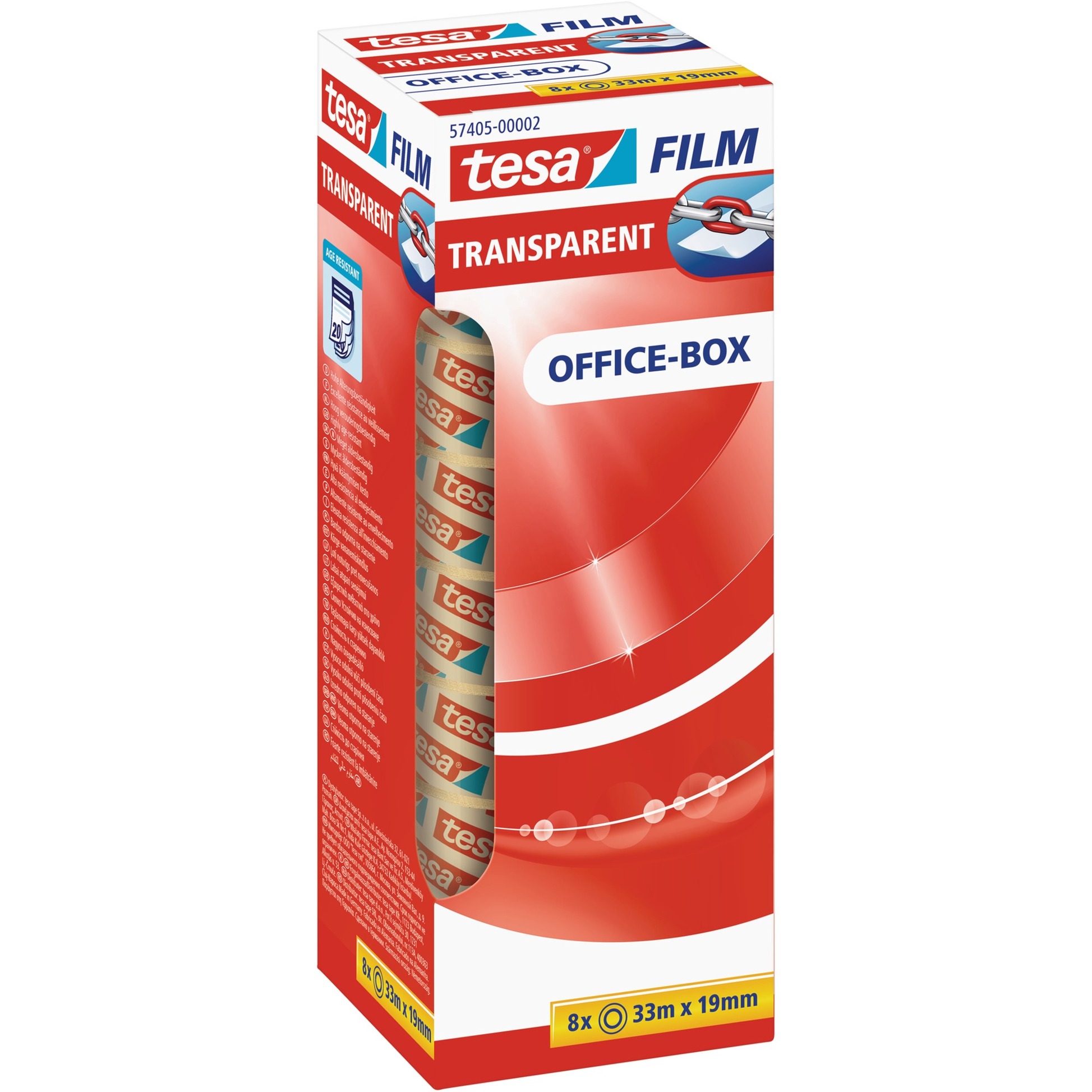 Tesa film transparent, 8 Rollen, 19mm, Office Box, Klebeband | 04042448036131 Tesa film transparent, 8 Rollen, 19mm, Office Box, Klebeband | 04042448036131