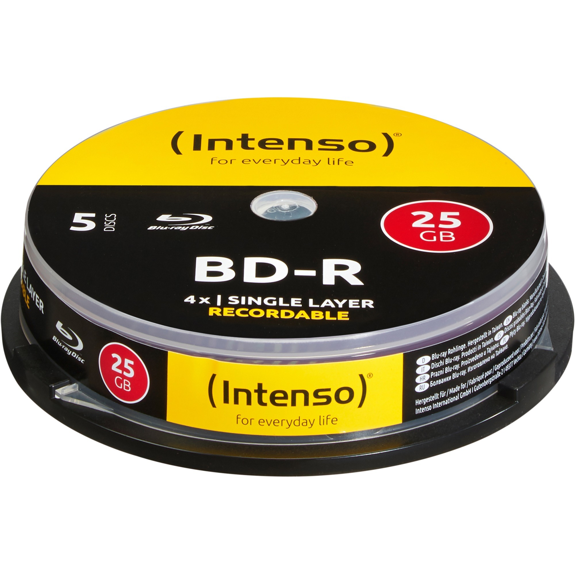 Intenso BD-R 25 GB, Blu-ray-Rohlinge | 04034303011810 Intenso BD-R 25 GB, Blu-ray-Rohlinge | 04034303011810