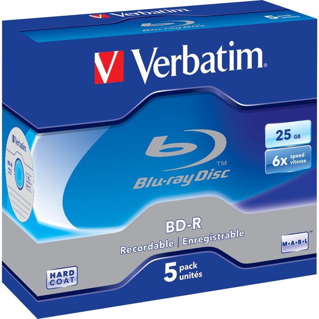 Verbatim BD-R 25 GB, Blu-ray-Rohlinge | 00023942437154 Verbatim BD-R 25 GB, Blu-ray-Rohlinge | 00023942437154