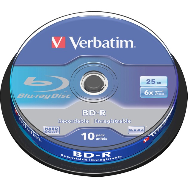 Verbatim BD-R 25 GB, Blu-ray-Rohlinge | 00023942437420 Verbatim BD-R 25 GB, Blu-ray-Rohlinge | 00023942437420