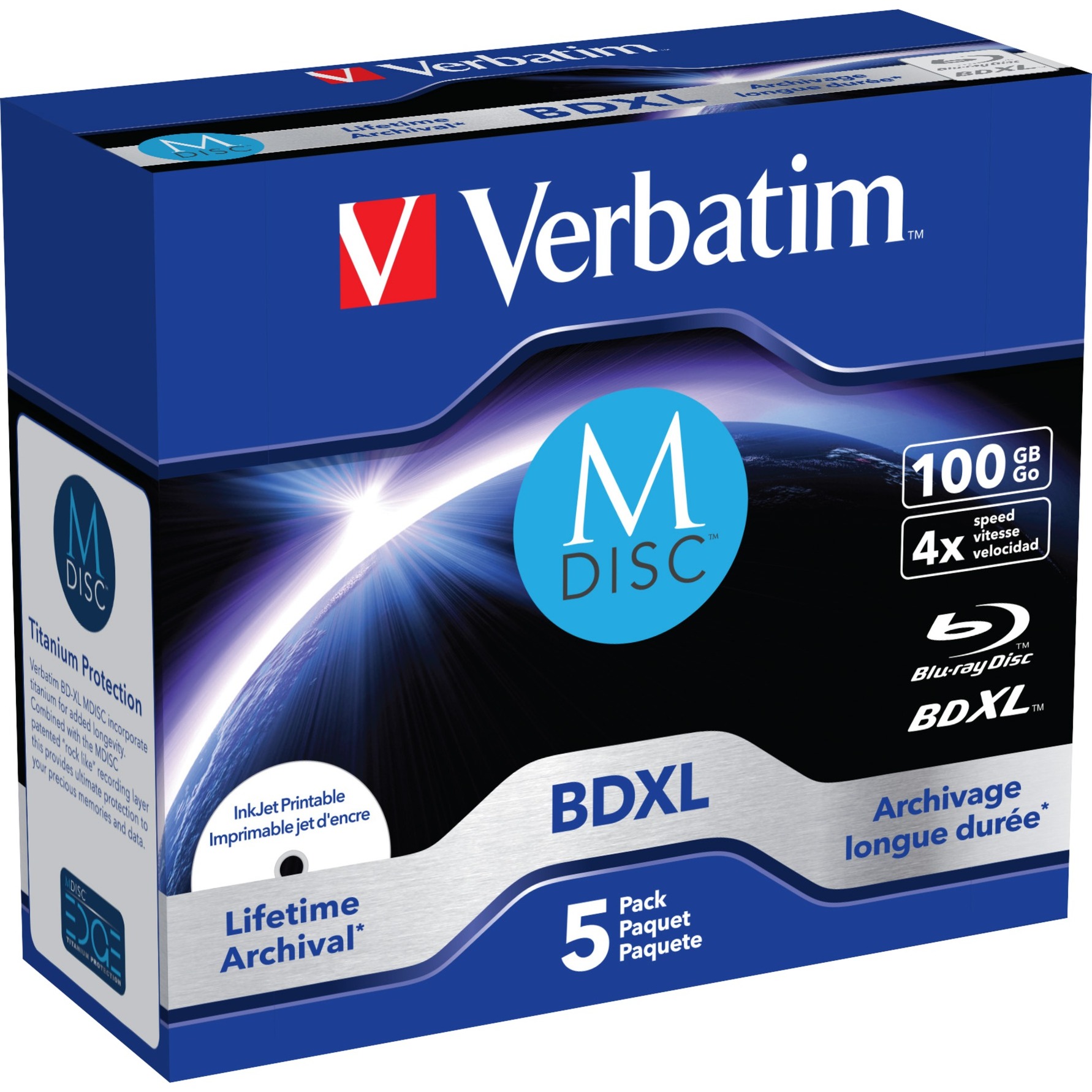 Verbatim BD-R M-Disc 100 GB, Blu-ray-Rohlinge | 00023942438342 Verbatim BD-R M-Disc 100 GB, Blu-ray-Rohlinge | 00023942438342