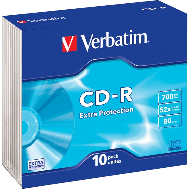 Verbatim CD-R 700 MB, CD-Rohlinge | 00023942434153 Verbatim CD-R 700 MB, CD-Rohlinge | 00023942434153