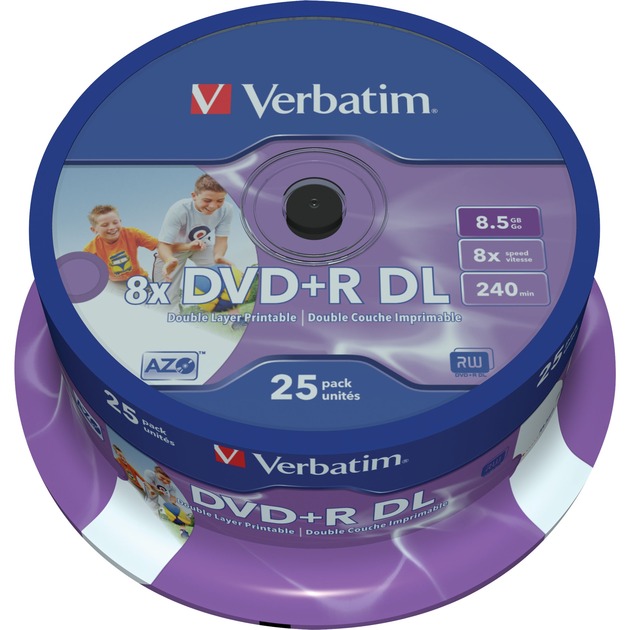 Verbatim DVD+R DL 8,5 GB, DVD-Rohlinge | 00023942436676 Verbatim DVD+R DL 8,5 GB, DVD-Rohlinge | 00023942436676