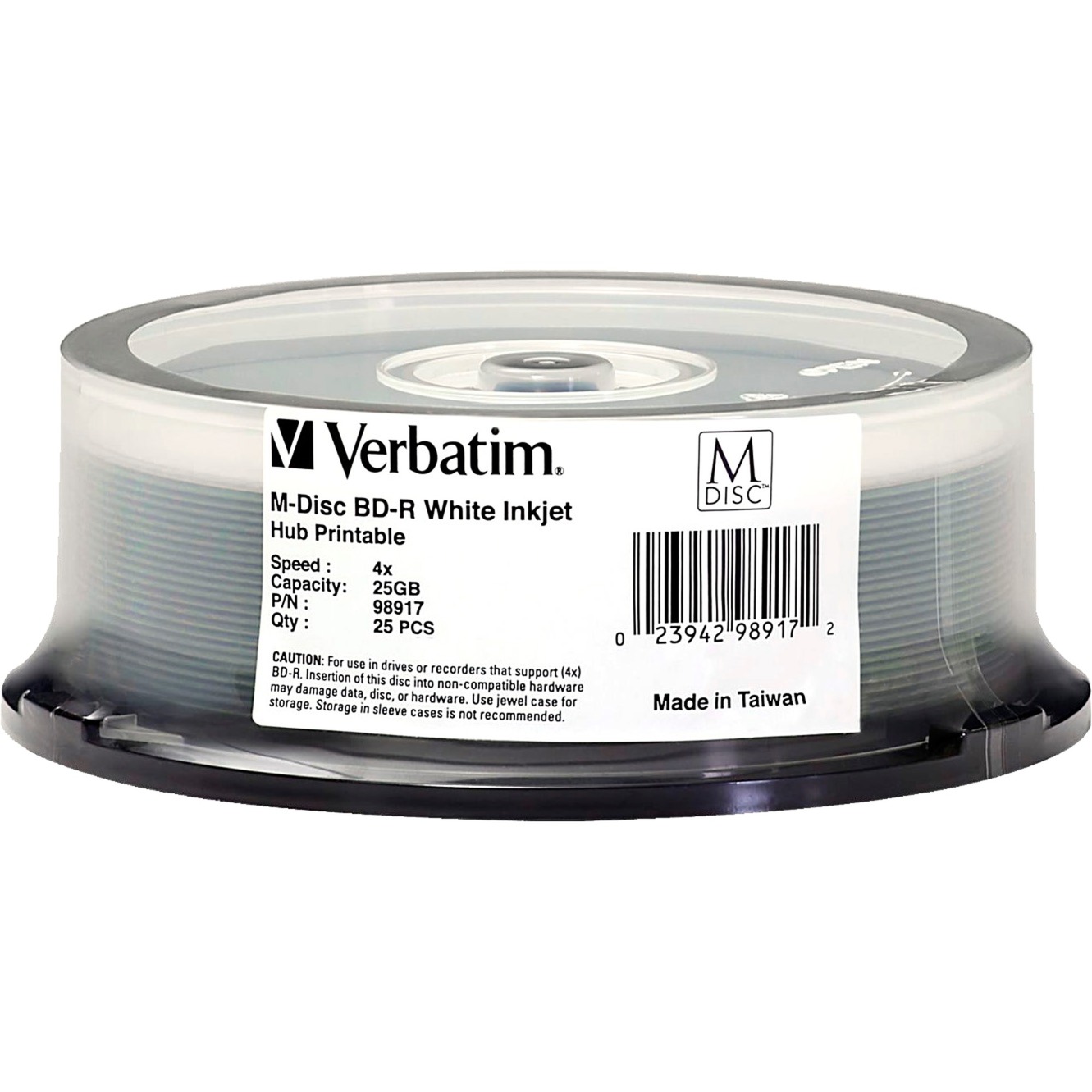 Verbatim M-DISC BD-R 4x 25 GB, Blu-ray-Rohlinge | 00023942989172 Verbatim M-DISC BD-R 4x 25 GB, Blu-ray-Rohlinge | 00023942989172