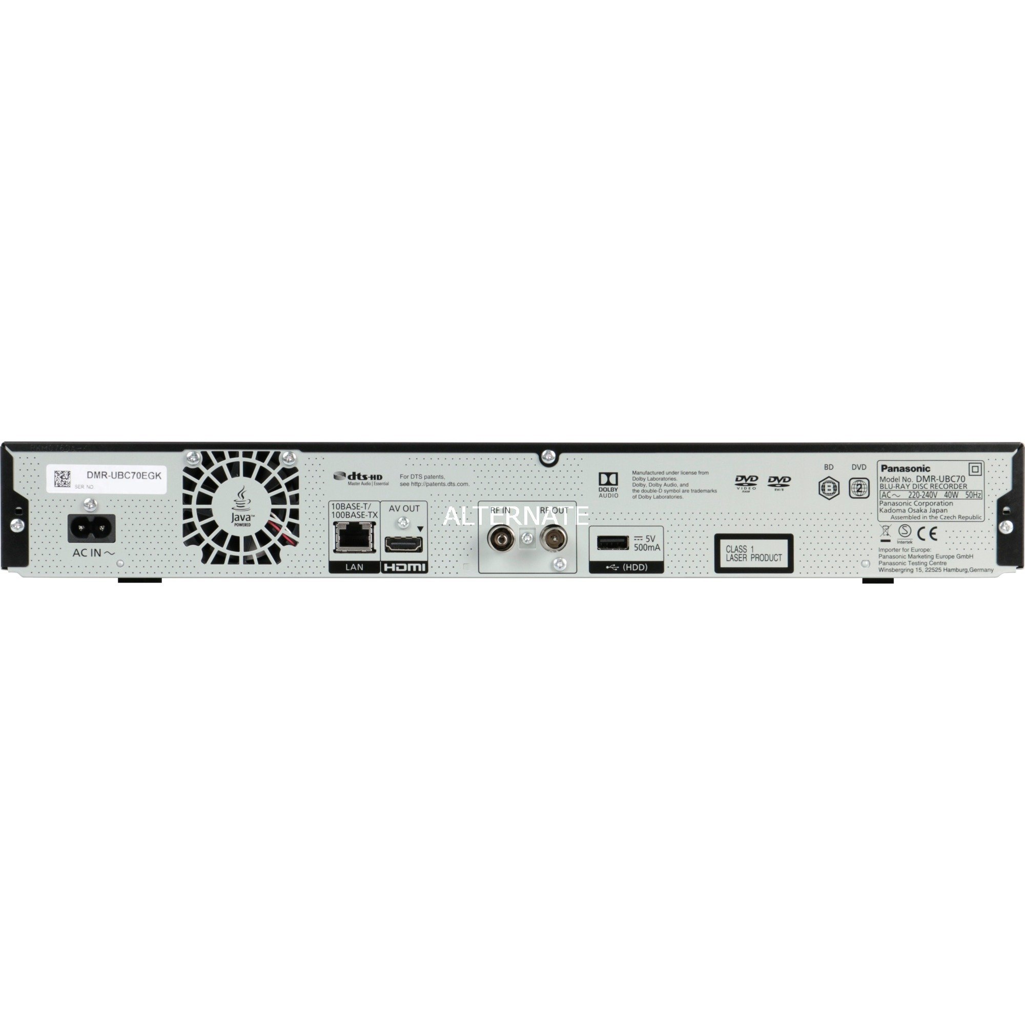 Hd Sat Receiver Panasonic Dmr Hst130eg Twin Tuner Panasonic DMR-UBC70EGK, Blu-ray-Player schwarz, Twin HD Tuner, 500GB