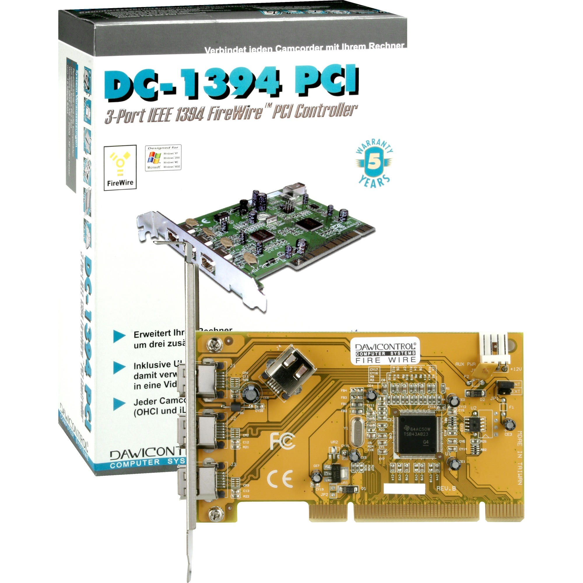 Dawicontrol DC1394 PCI, Controller | 04027377113948 Dawicontrol DC1394 PCI, Controller | 04027377113948