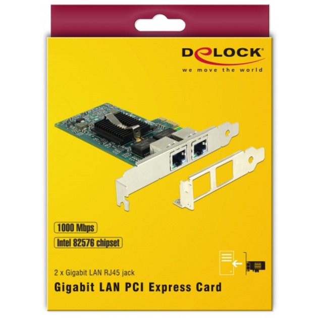 Delock PCIe > 2 x Gigabit LAN, LAN-Adapter | 04043619899449 Delock PCIe > 2 x Gigabit LAN, LAN-Adapter | 04043619899449