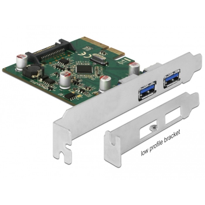Delock PCIe x4 > 2x ext USB 3.1 Gen2 A, USB-Controller | 04043619902989 Delock PCIe x4 > 2x ext USB 3.1 Gen2 A, USB-Controller | 04043619902989