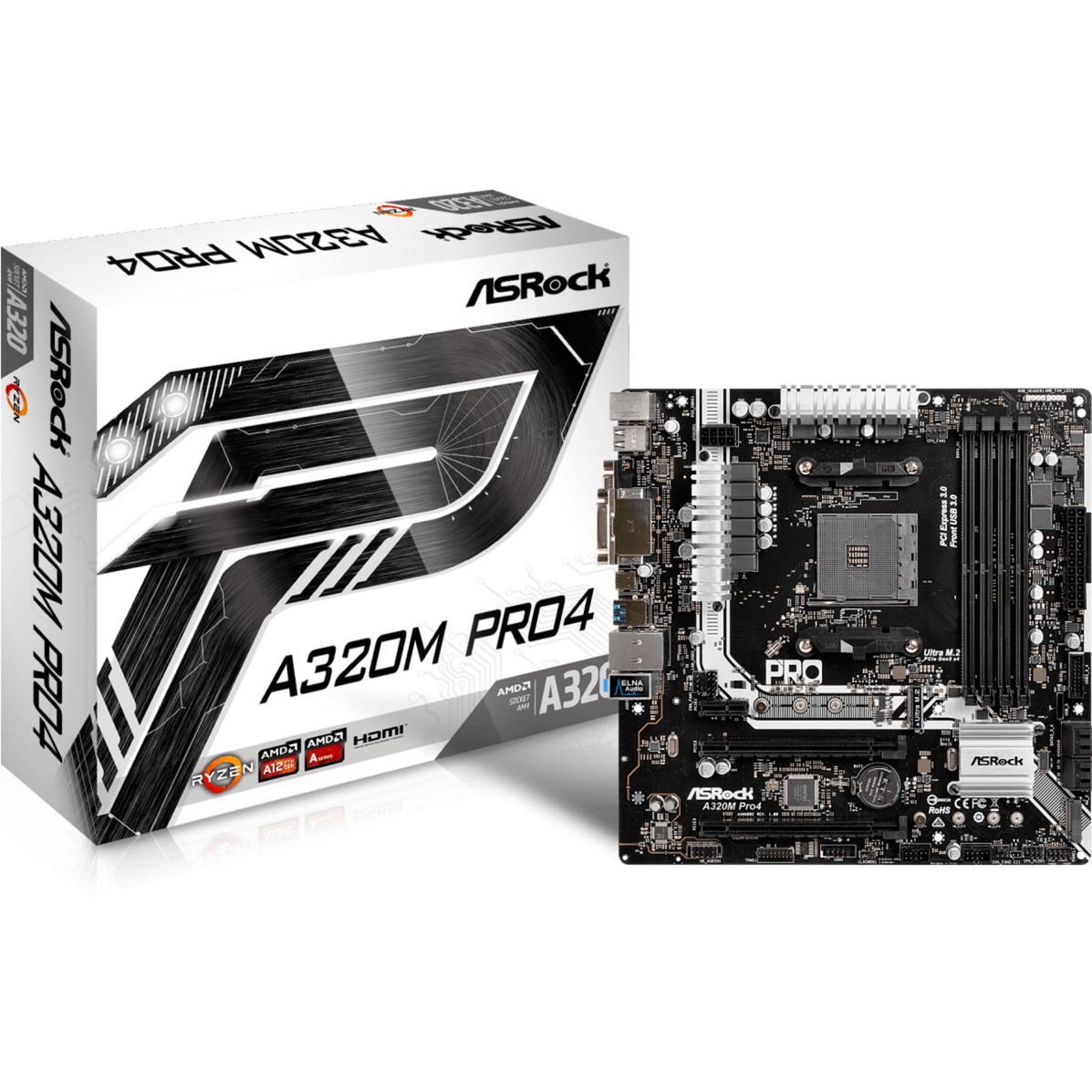 ASRock A320M Pro4-F, Mainboard | 04717677338249 ASRock A320M Pro4-F, Mainboard | 04717677338249