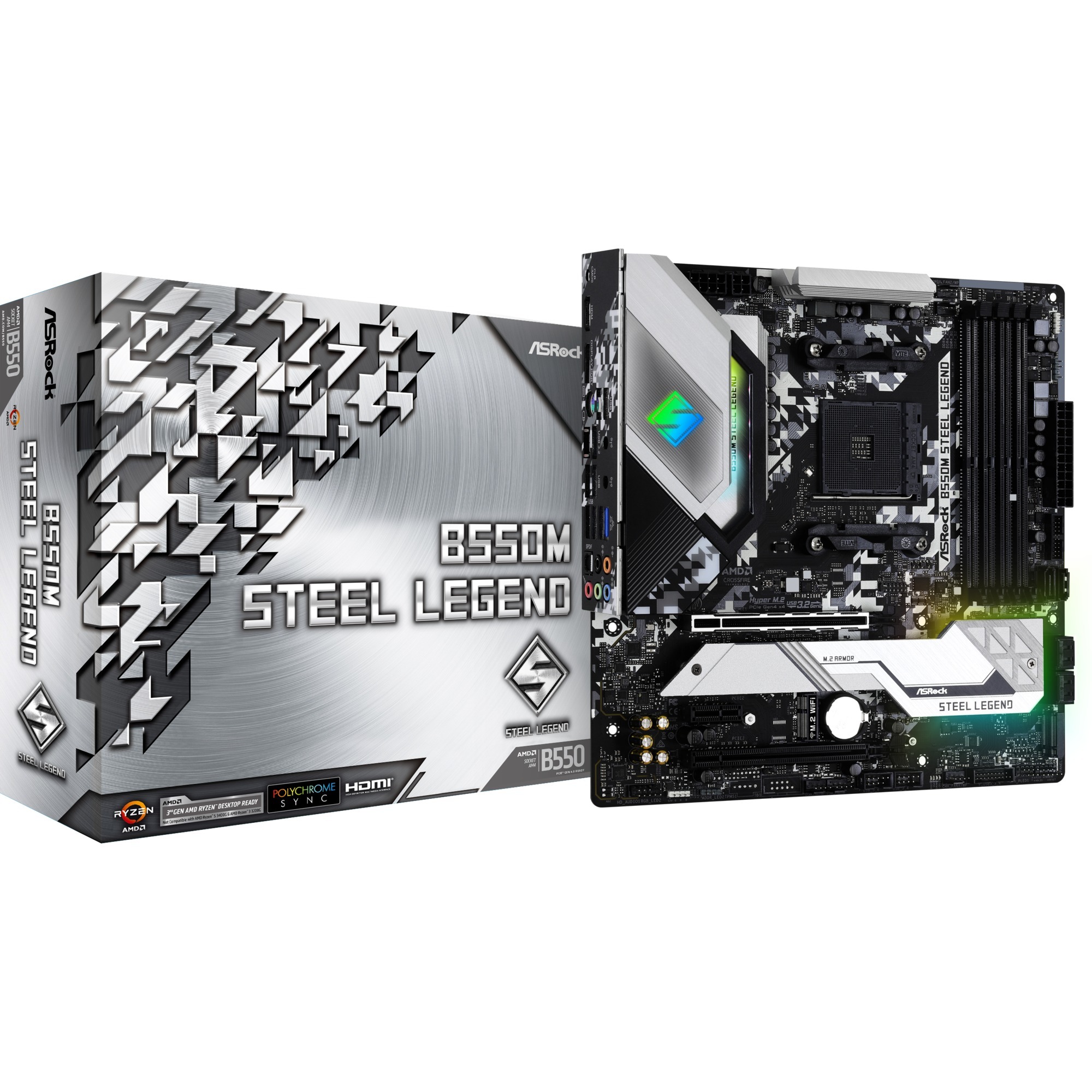 ASRock B550M Steel Legend, Mainboard | 04710483931505 ASRock B550M Steel Legend, Mainboard | 04710483931505