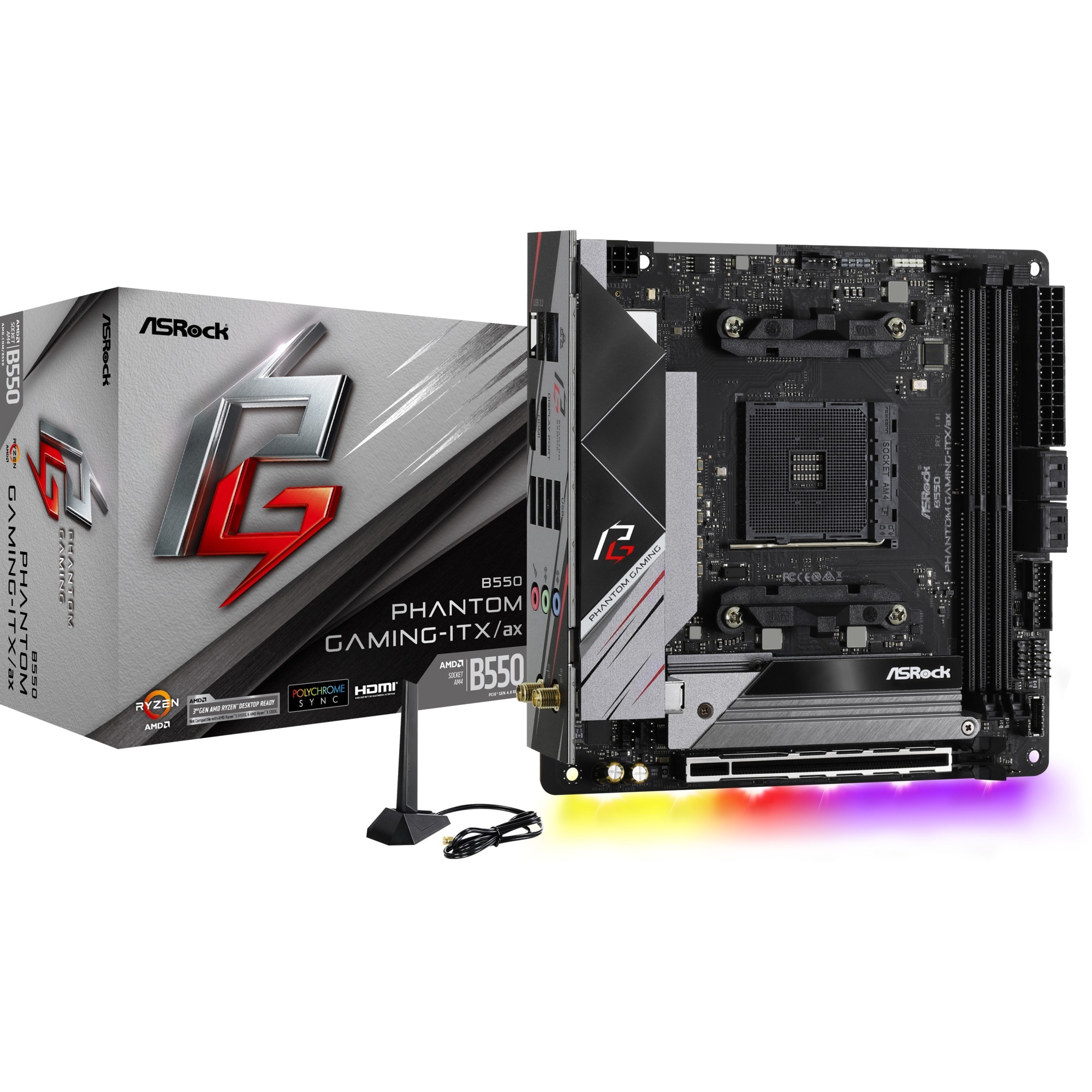 ASRock B550 Phantom Gaming-ITX/ax, Mainboard | 04710483931611 ASRock B550 Phantom Gaming-ITX/ax, Mainboard | 04710483931611