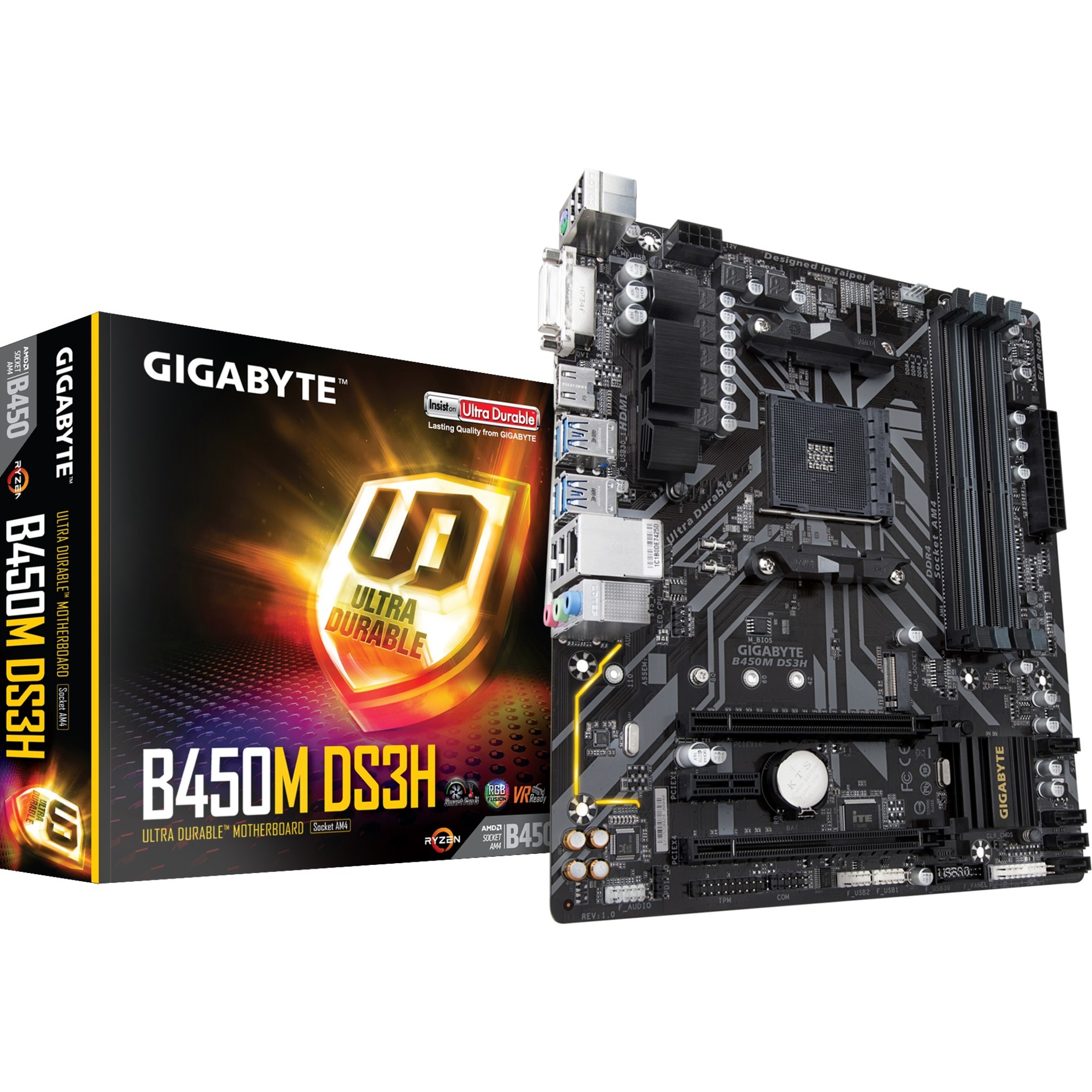 Gigabyte B450M-DS3H, Mainboard | 04719331803827 Gigabyte B450M-DS3H, Mainboard | 04719331803827
