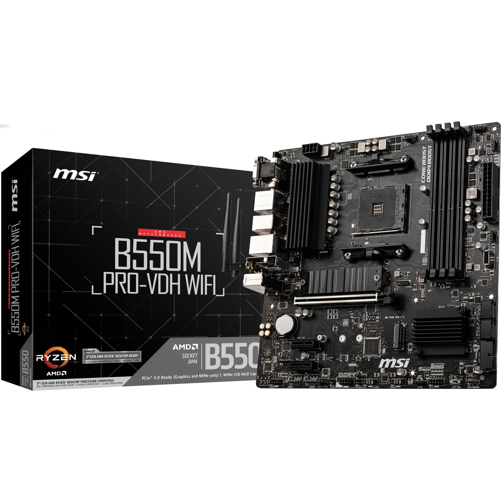 MSI B550M PRO-VDH WIFI, Mainboard | 04719072733698 MSI B550M PRO-VDH WIFI, Mainboard | 04719072733698