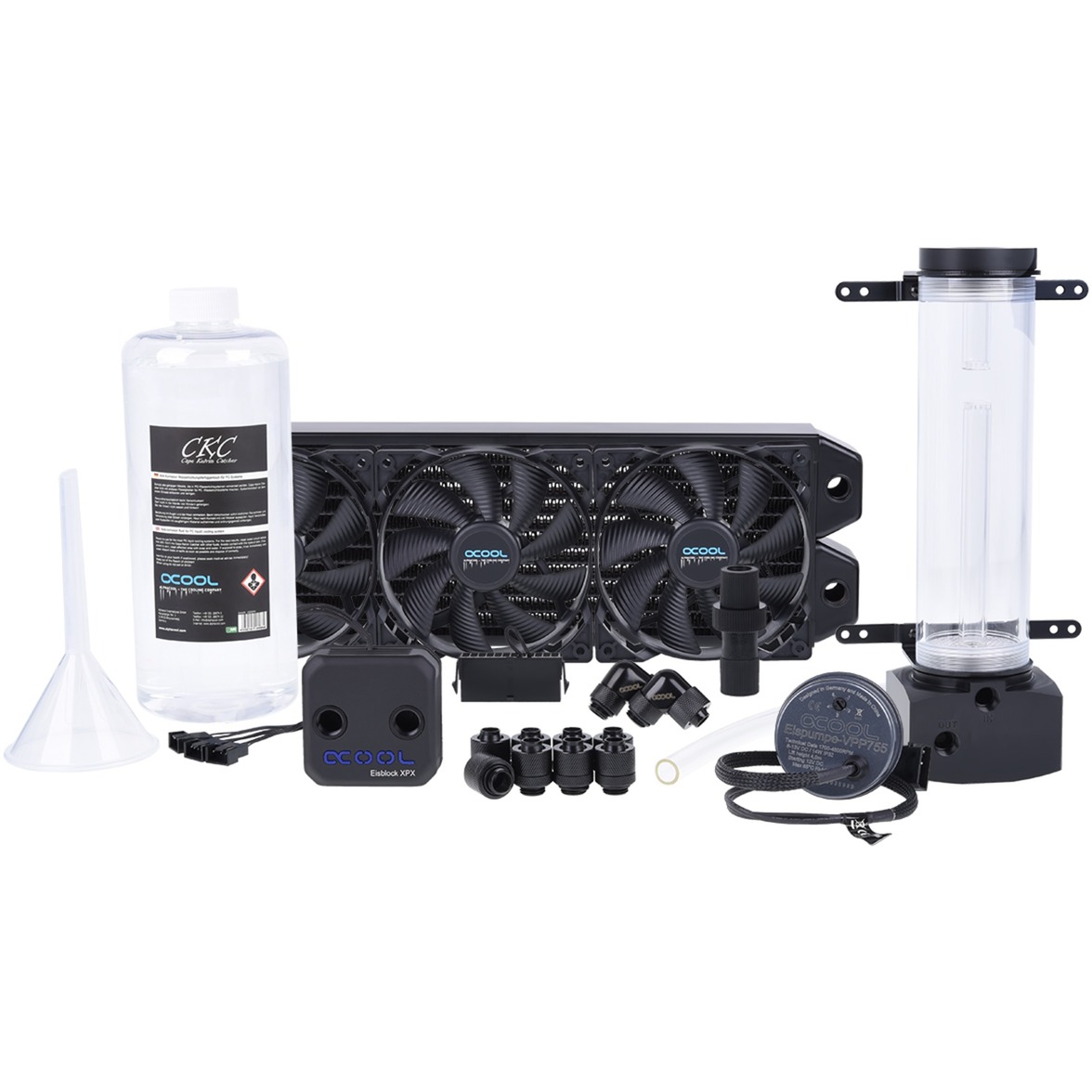 Alphacool Eissturm Hurricane Copper 45 3x120mm, Wasserkühlung | 04250197114691 Alphacool Eissturm Hurricane Copper 45 3x120mm, Wasserkühlung | 04250197114691