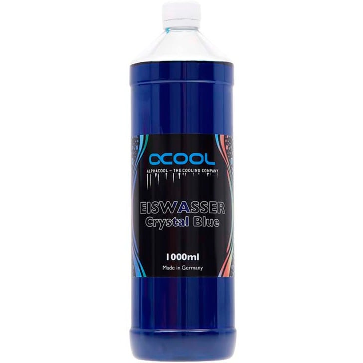 Alphacool Eiswasser Crystal Blue UV-aktiv Fertiggemisch 1000ml, Kühlmittel | 04250197185431