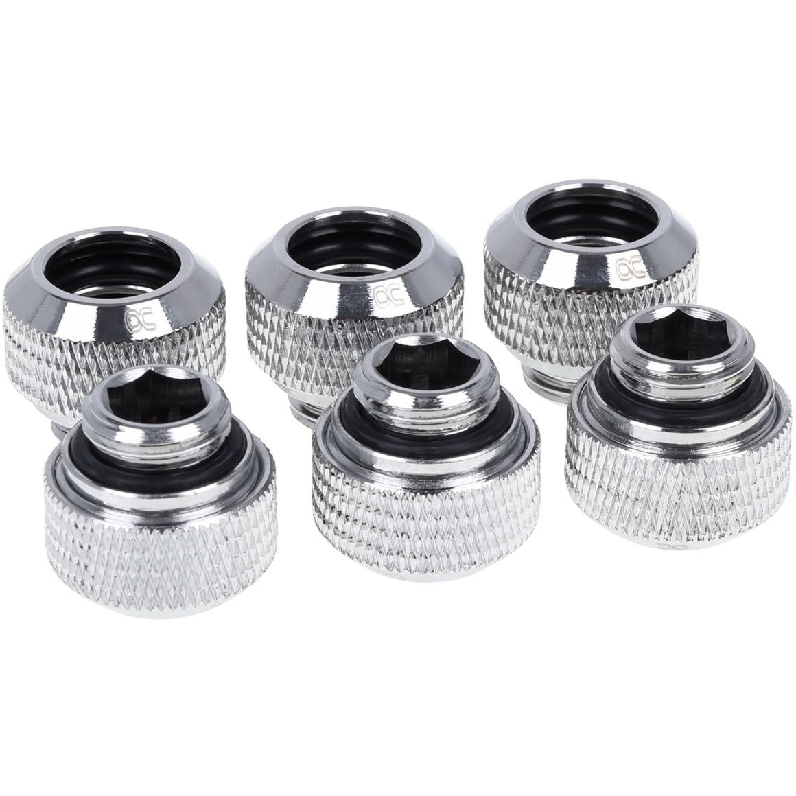 Alphacool Eiszapfen 12mm HardTube Anschraubtülle G1/4 – Chrome, Verbindung | 04250197173742