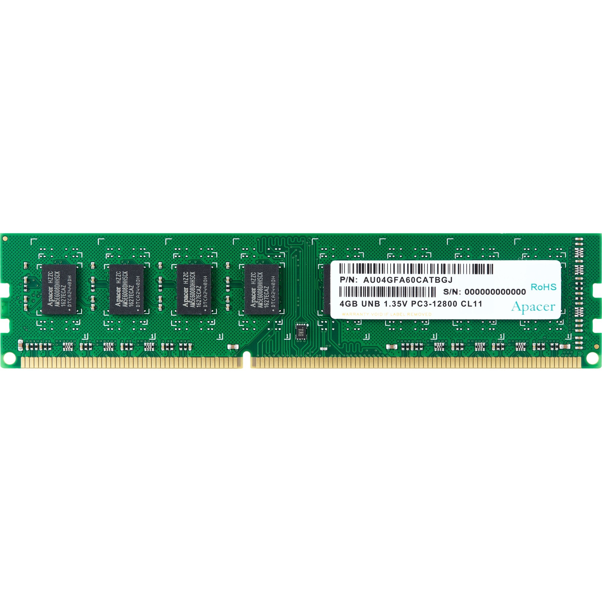 Apacer DIMM 4 GB DDR3-1600, Arbeitsspeicher | 04712389901019 Apacer DIMM 4 GB DDR3-1600, Arbeitsspeicher | 04712389901019