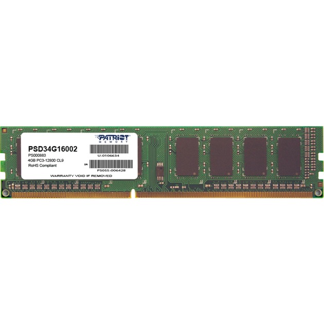 Patriot DIMM 4 GB DDR3-1600 , Arbeitsspeicher | 00815530011248 Patriot DIMM 4 GB DDR3-1600 , Arbeitsspeicher | 00815530011248