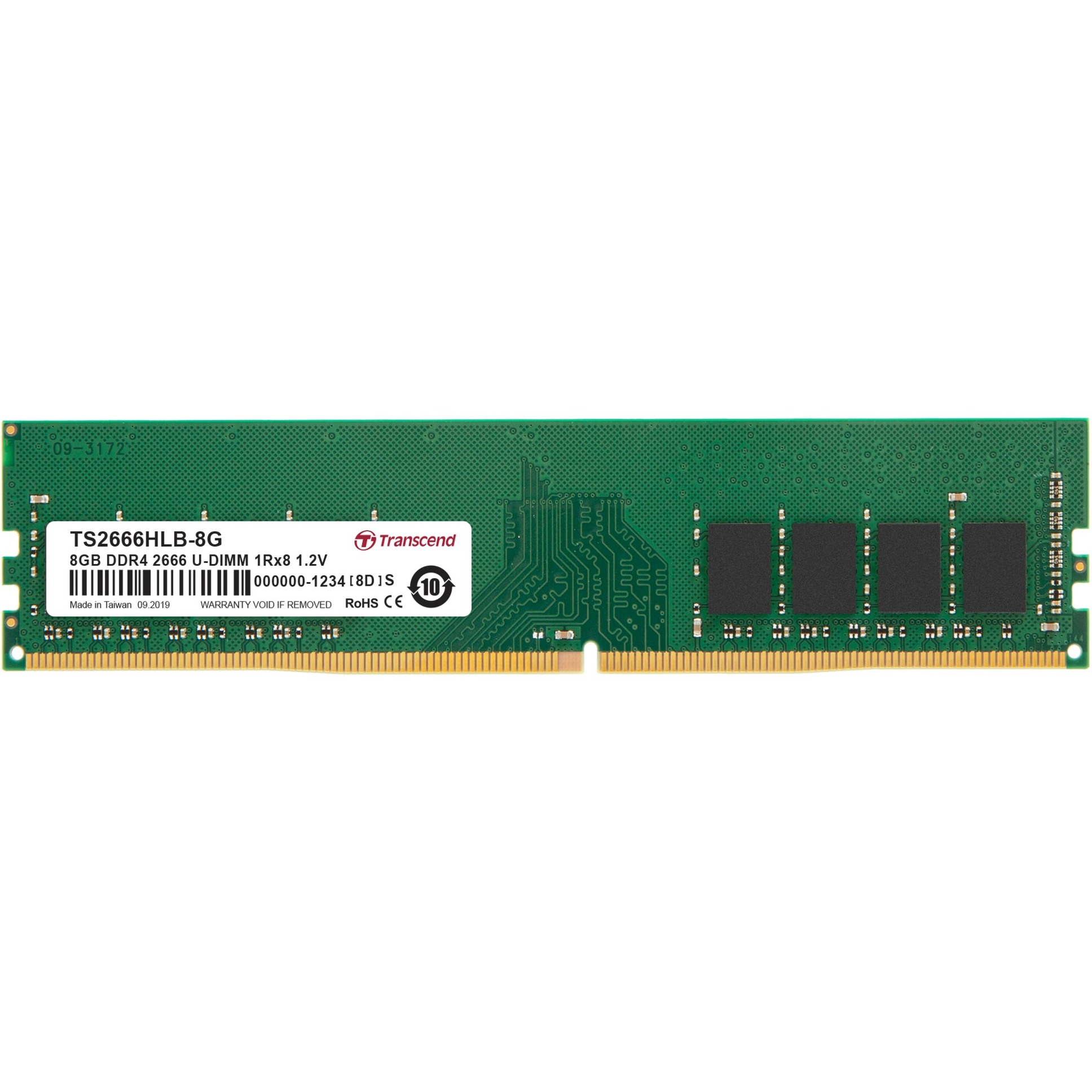 Transcend DIMM 8 GB DDR4-2666  , Arbeitsspeicher | 00760557846802