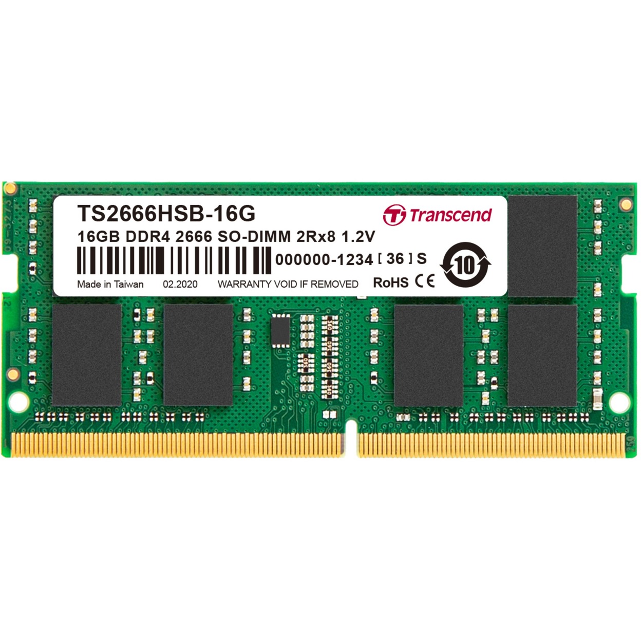 Transcend SO-DIMM 16 GB DDR4-2666 , Arbeitsspeicher | 00760557846833 Transcend SO-DIMM 16 GB DDR4-2666 , Arbeitsspeicher | 00760557846833