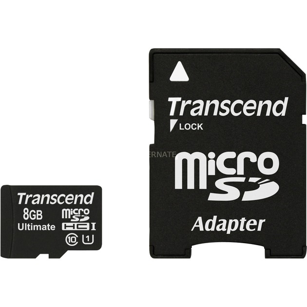 Transcend microSDHC Card 8 GB Ultra, Speicherkarte | 00760557825432 Transcend microSDHC Card 8 GB Ultra, Speicherkarte | 00760557825432