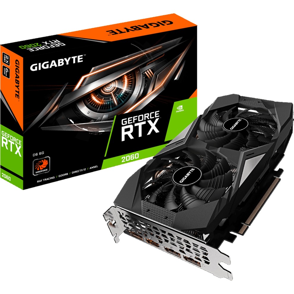 Gigabyte GeForce RTX 2060 D6 6G, Grafikkarte | 04719331309190 Gigabyte GeForce RTX 2060 D6 6G, Grafikkarte | 04719331309190