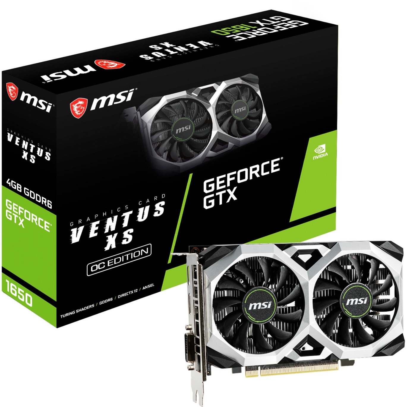 MSI GeForce GTX 1650 VENTUS XS OC, Grafikkarte | 04719072710422 MSI GeForce GTX 1650 VENTUS XS OC, Grafikkarte | 04719072710422