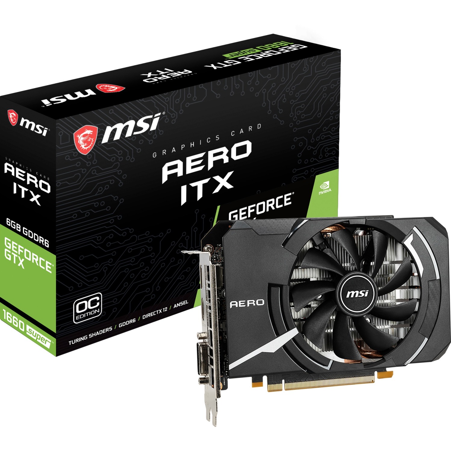 MSI GeForce GTX 1660 SUPER AERO ITX OC 6G, Grafikkarte | 04719072679248 MSI GeForce GTX 1660 SUPER AERO ITX OC 6G, Grafikkarte | 04719072679248
