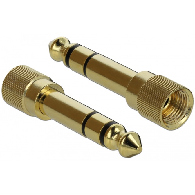 Adapter 6,35mm Stecker > 3,5mm 3Pin Buchse, schraubbar