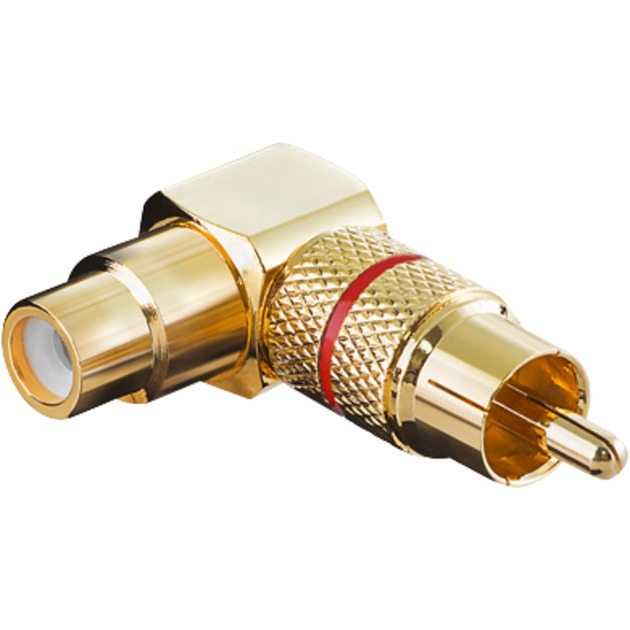 Goobay Cinch Winkeladapter rot vergoldet | 04040849115912 Goobay Cinch Winkeladapter rot vergoldet | 04040849115912