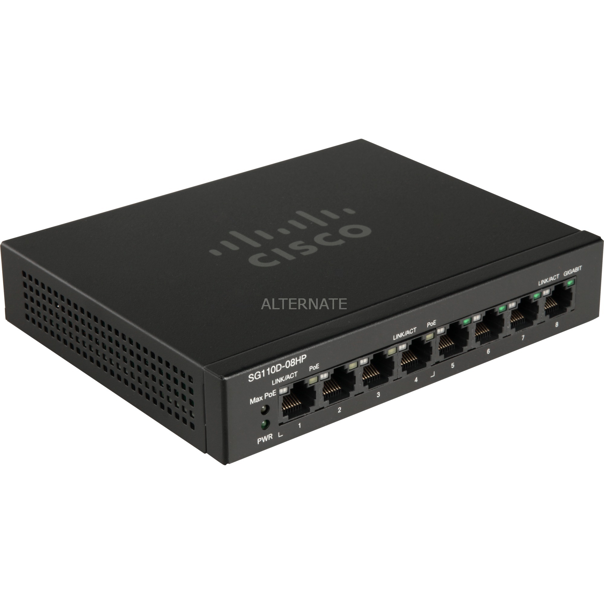Cisco SG110D-08HP 32W/1000/UNM/ 8, Switch | 00882658722400 Cisco SG110D-08HP 32W/1000/UNM/ 8, Switch | 00882658722400