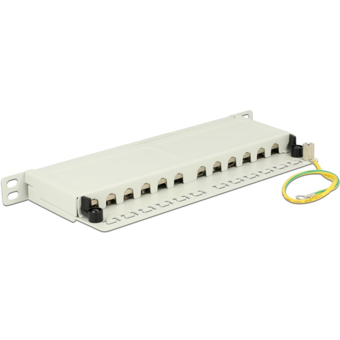 Delock LWL Patchpanel 12 Port LC Quad - 10″ 1 HE Grau