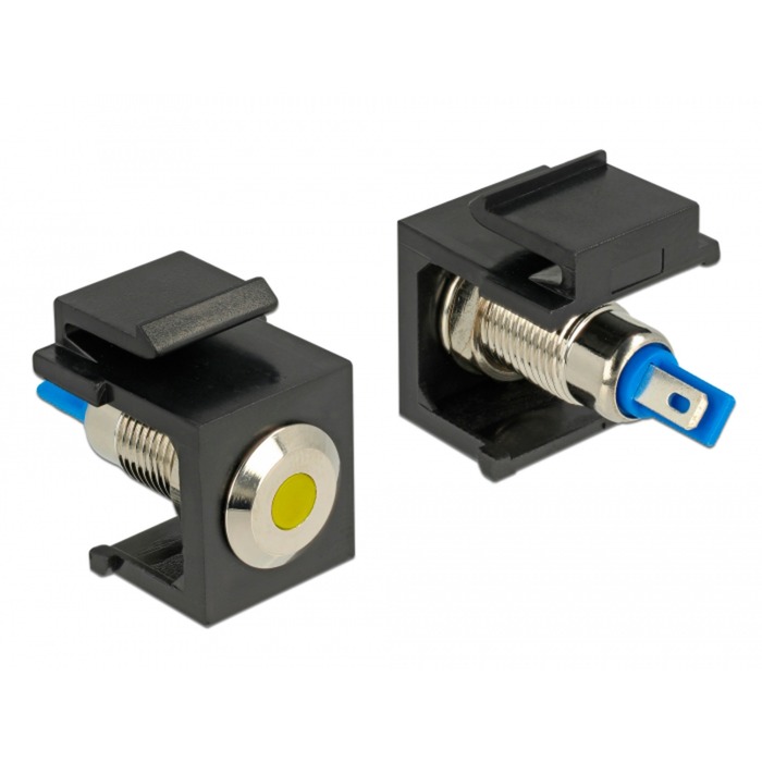 Delock Keystone LED gelb 6 V flach, Keystone-Modul | 04043619864621