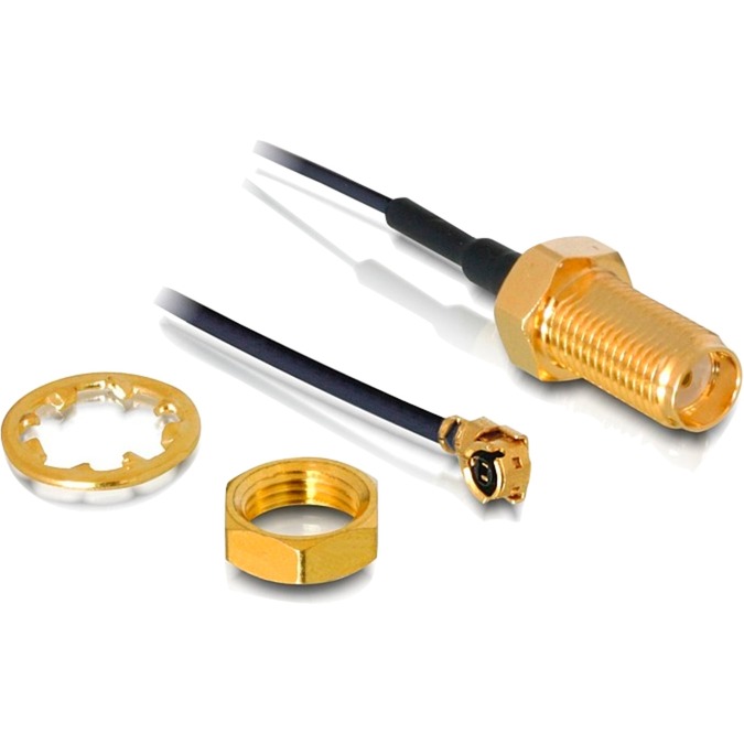 Delock SMA Buchse zum Einbau > MHF/U.FL Stecker, Adapter | 04043619884179 Delock SMA Buchse zum Einbau > MHF/U.FL Stecker, Adapter | 04043619884179
