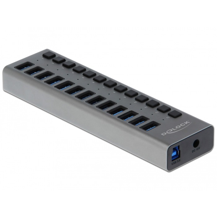 Delock USB 3.0 Hub mit 13 Ports + Schalter, USB-Hub | 04043619639779 Delock USB 3.0 Hub mit 13 Ports + Schalter, USB-Hub | 04043619639779