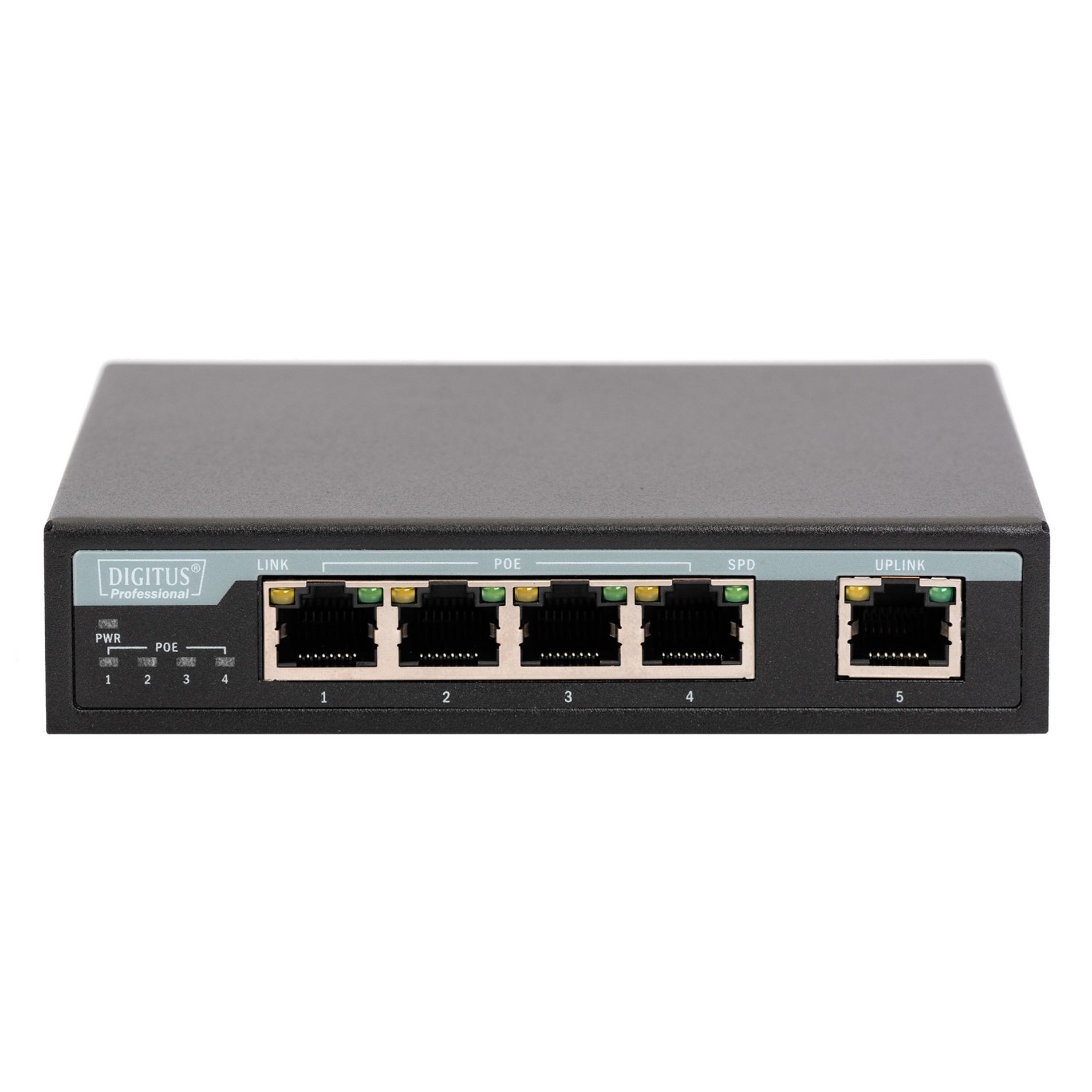 Digitus 4-Port Fast Ethernet PoE Desktop Switch + 1x Uplink | 04016032380467 Digitus 4-Port Fast Ethernet PoE Desktop Switch + 1x Uplink | 04016032380467