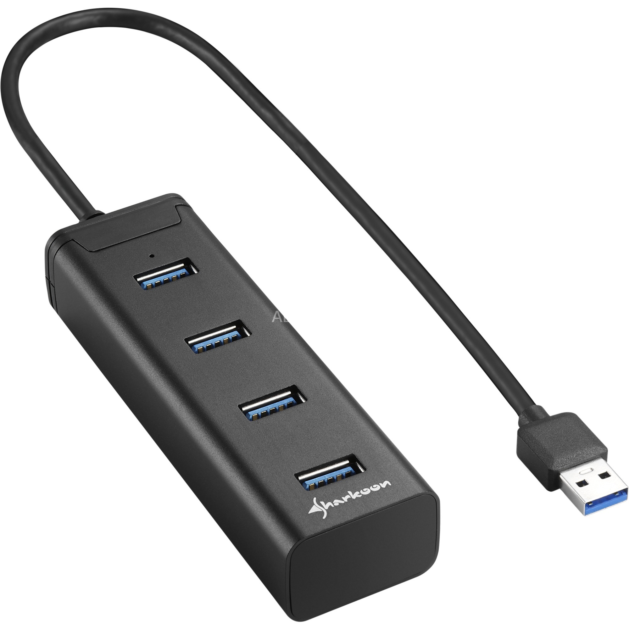 Sharkoon 4-Port USB 3.0 Aluminium Hub, USB-Hub | 04044951016976 Sharkoon 4-Port USB 3.0 Aluminium Hub, USB-Hub | 04044951016976
