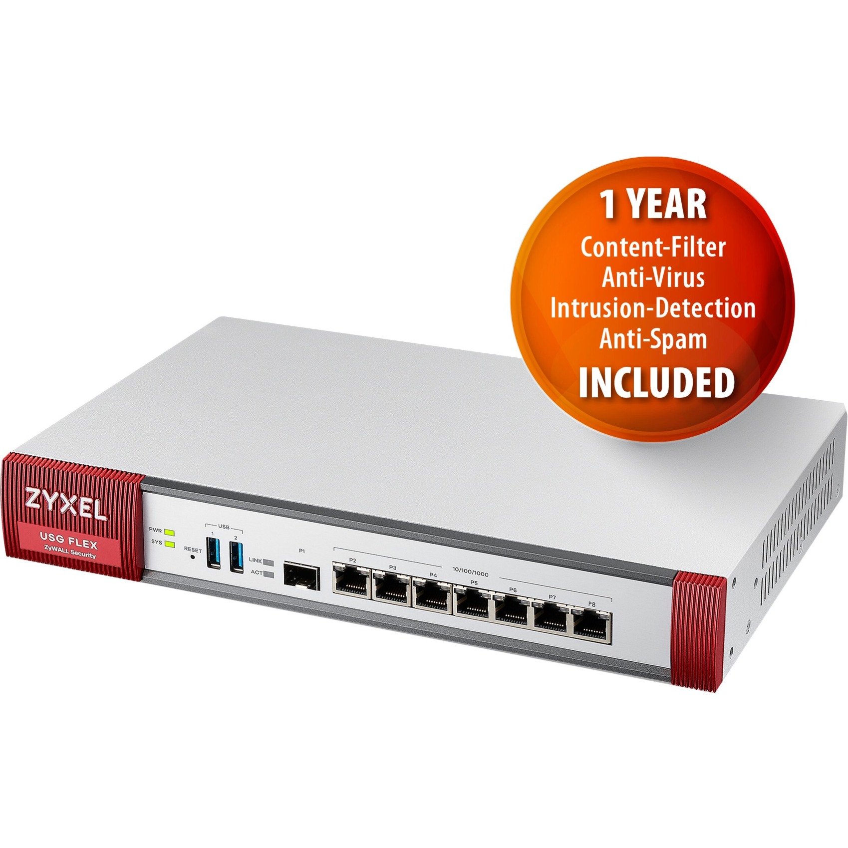 Zyxel USG FLEX 500 UTM Bundle, 1 Jahr, Firewall | 04718937612062 Zyxel USG FLEX 500 UTM Bundle, 1 Jahr, Firewall | 04718937612062