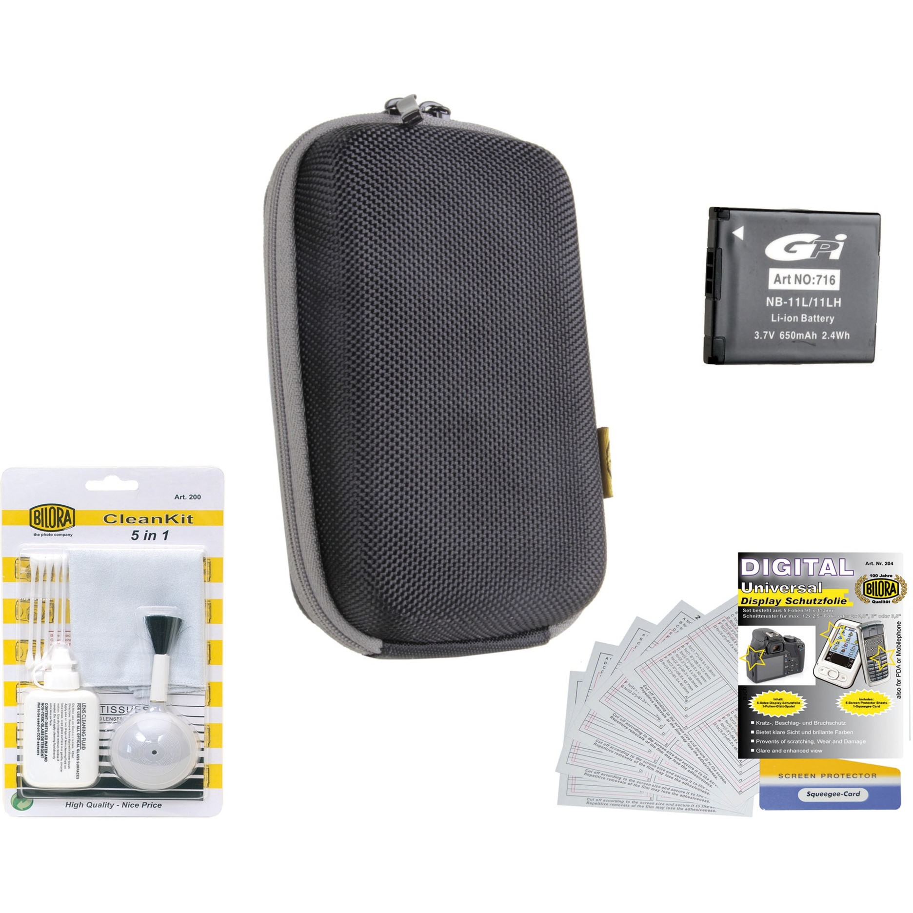 Bilora Kamerazubehör-Set IV mit Akku, Tasche | 04250494919944 Bilora Kamerazubehör-Set IV mit Akku, Tasche | 04250494919944