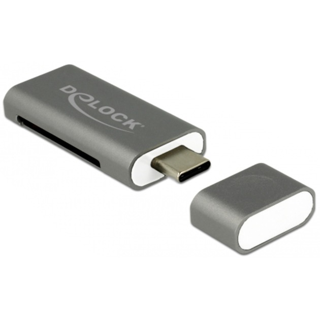 Delock USB Type-C™ SDXC / MMC + Micro SD 2 Slot Card Reader, Kartenleser | 04043619917426