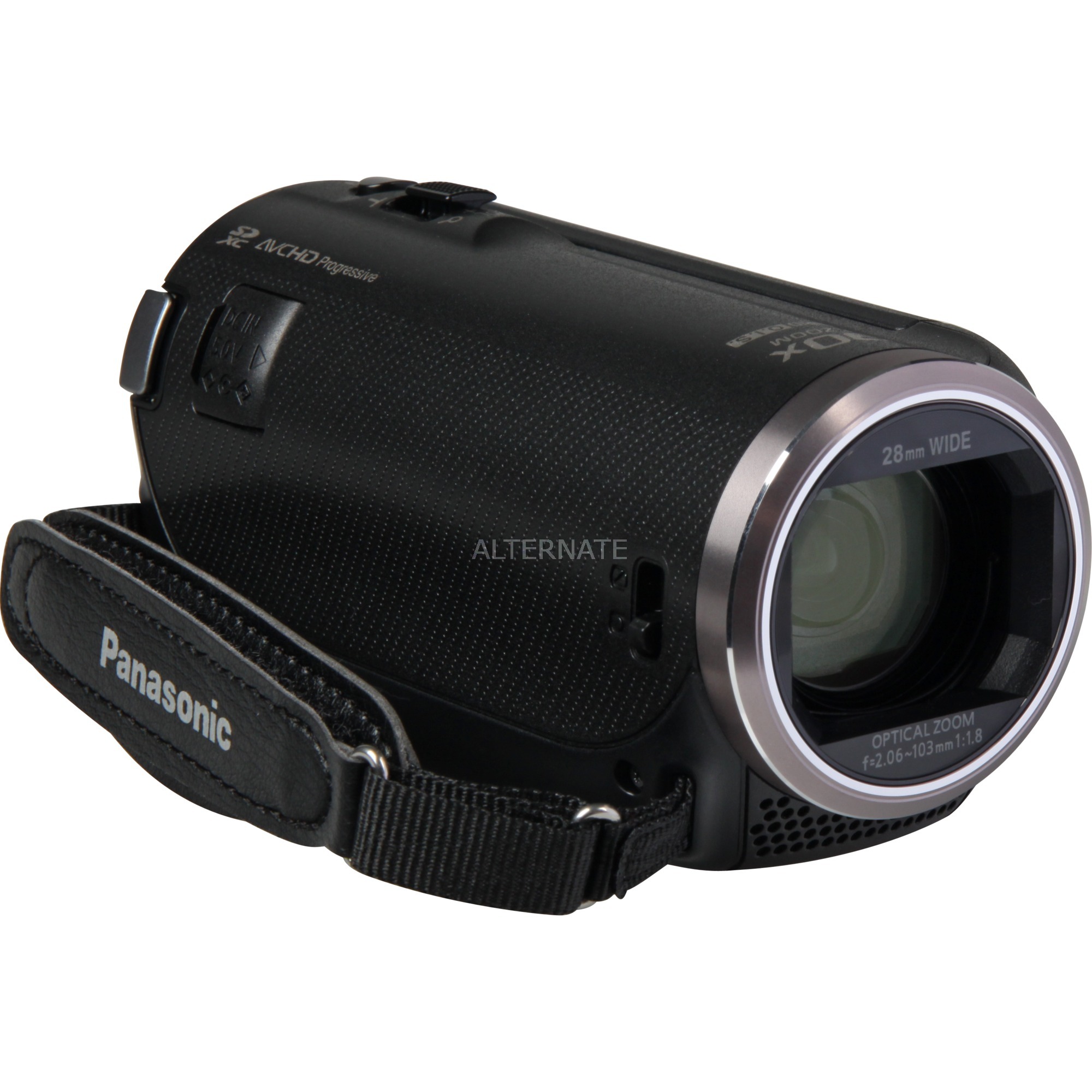 PANASONIC Camcorder, BSI MOS 2,5 Megapixel, 50xopt. Zoom HC-V180 (Schwarz) 