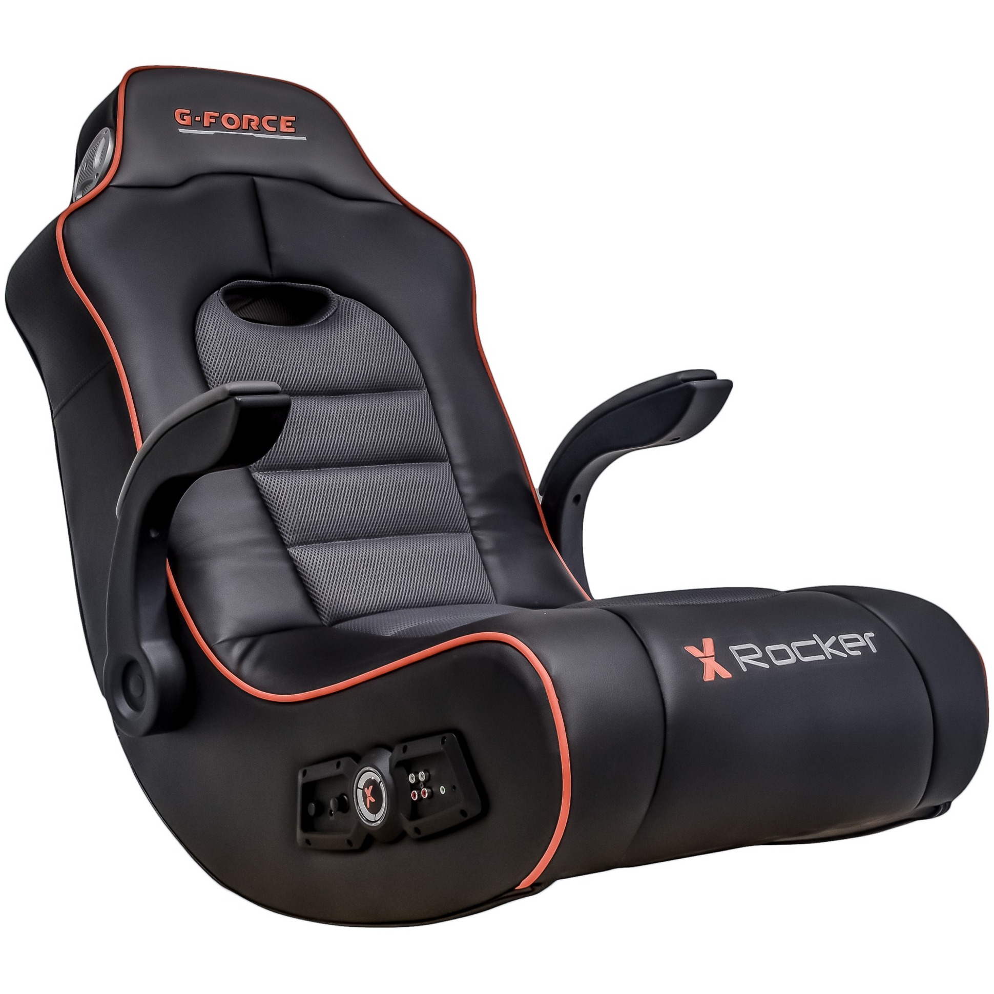 gforce 21 floor rocker gaming chair gamingstuhl schwarzorange