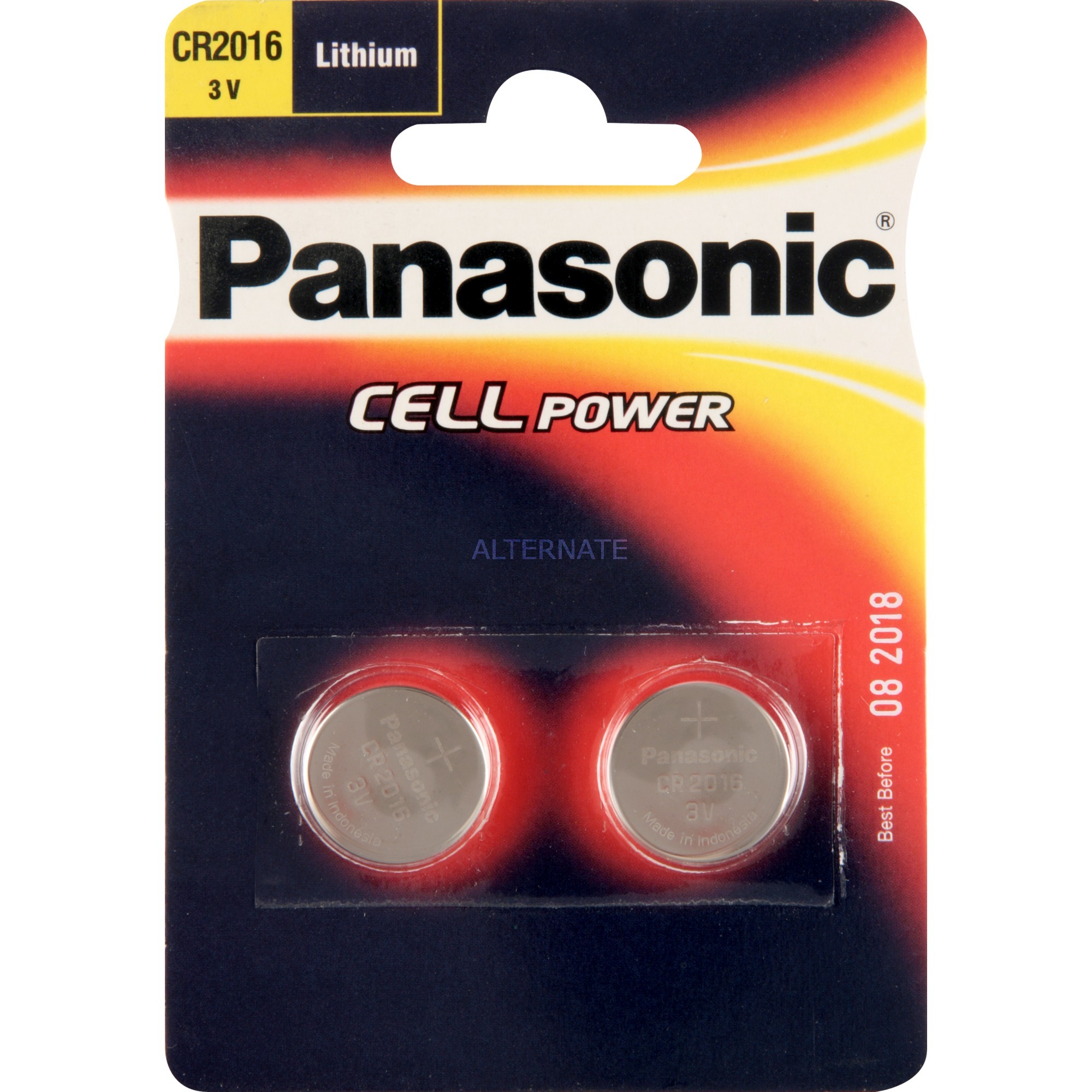 Panasonic Lithium Knopfzelle CR-2016L/2BP, Batterie | 05025232060665
