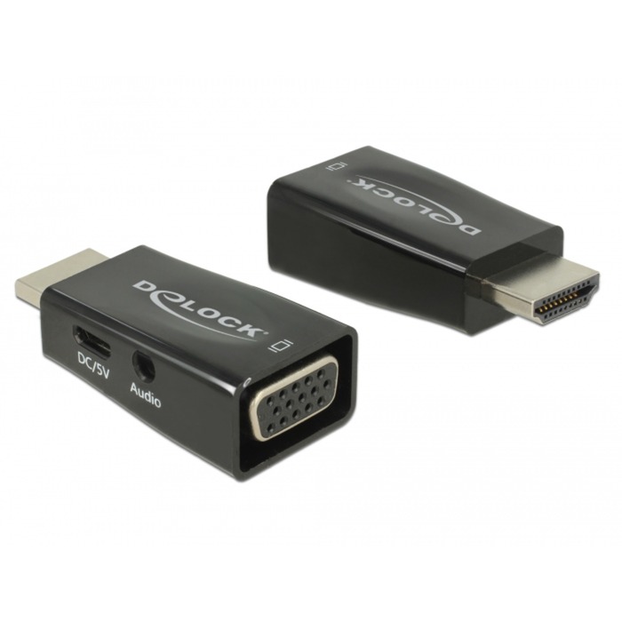 Adapter HDMI-A Stecker > VGA Buchse mit Audio