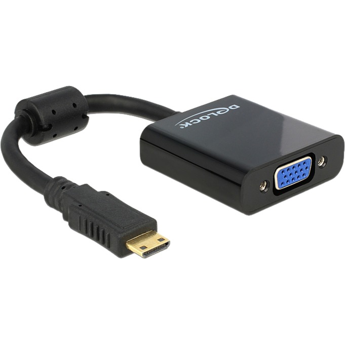 Delock Adapter mini HDMI-C Stecker > VGA Buchse | 04043619655144 Delock Adapter mini HDMI-C Stecker > VGA Buchse | 04043619655144