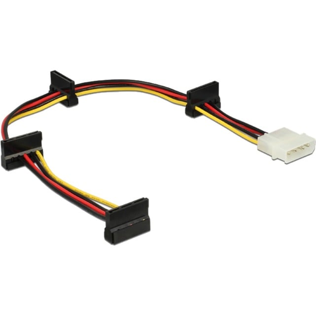 Adapterkabel 4-Pin (5,25") Stecker > 4x SATA 15Pin Buchse