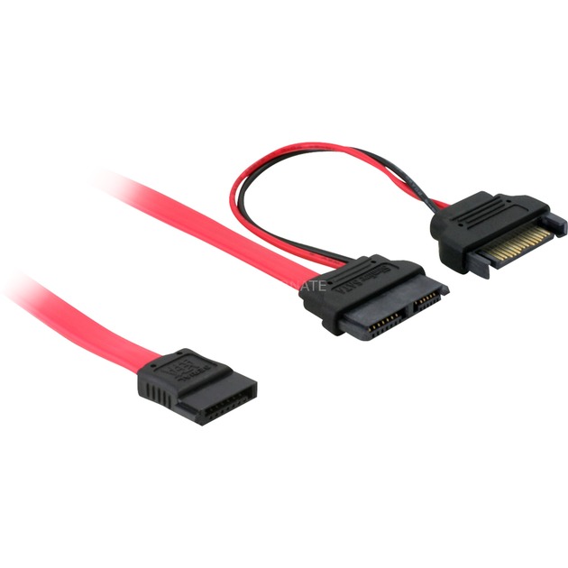 Delock Adapterkabel Slim SATA 13-Pin > 7-Pin + 15 Pin | 04043619844180 Delock Adapterkabel Slim SATA 13-Pin > 7-Pin + 15 Pin | 04043619844180