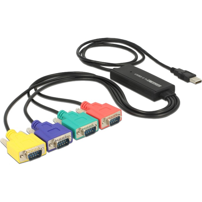 Delock Adapterkabel USB A 2.0 > 4x Seriell RS-232 | 04043619629473 Delock Adapterkabel USB A 2.0 > 4x Seriell RS-232 | 04043619629473