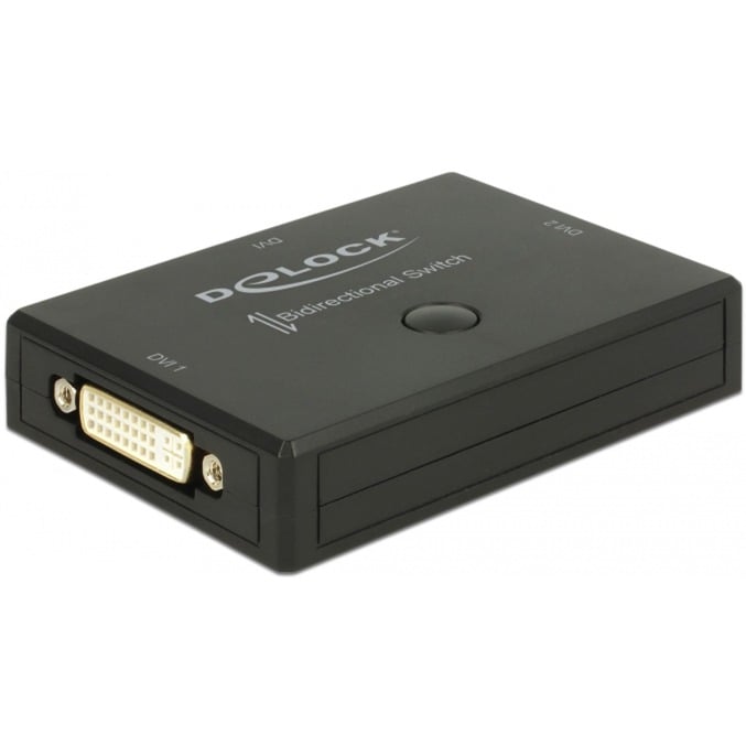 Delock DVI 2 – 1 Umschalter bidirektional 4K 30 Hz, DVI Switch | 04043619187515